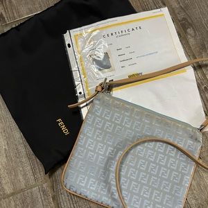 Authentic Blue Fendi Bag with COA and dust bag.